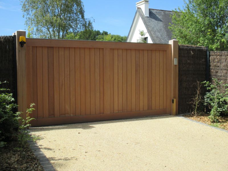 Wooden Driveway Gate